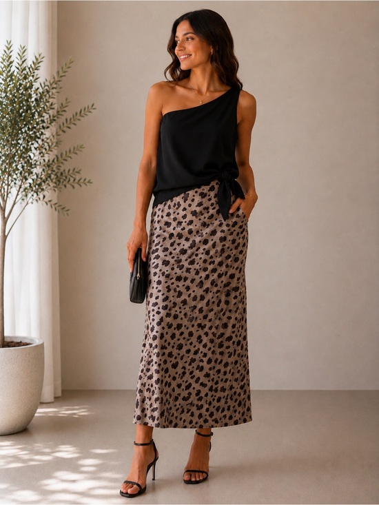 White House Black Market Tops - White House Black Market Black One-Shoulder Tie Hem Top Size 8
